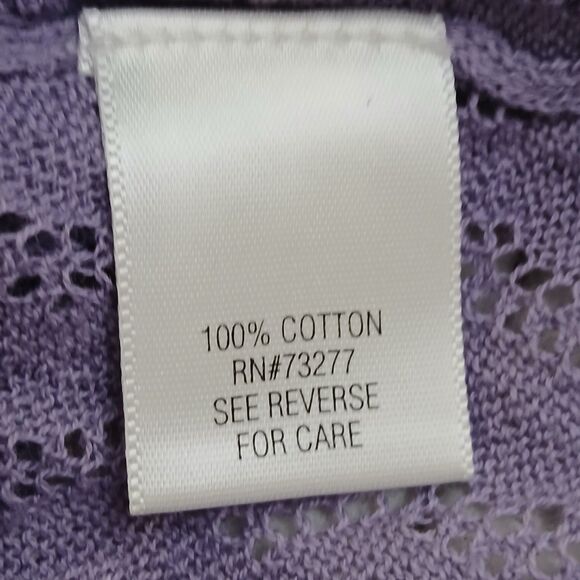 Apt 9 Womens Purple Lavender Tie Front Lightweight Wavy Knit Cardigan Medium NEW - Picture 6 of 11